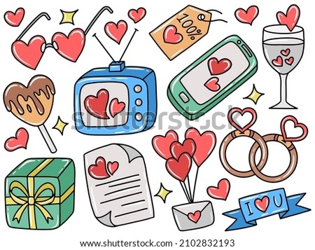 Valentine Day Clip Art Collection Doodle
