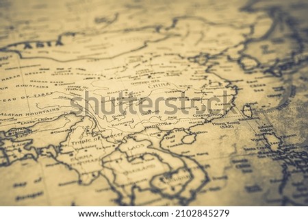 Asia on map of the world