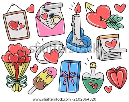 Valentine Day Clip Art Collection Doodle