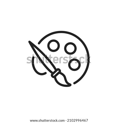Palette icon vector. Palette flat style isolated on a white background - stock vector. Royalty-Free Stock Photo #2102996467