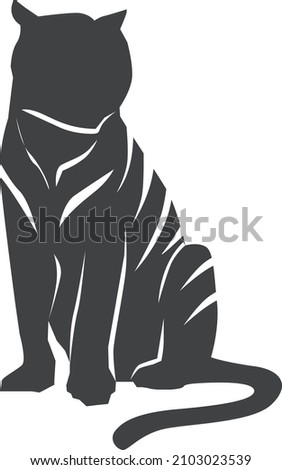 illustration vector icon tiger symbol on a white background