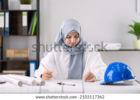 Civil Engineer Or Architect With Construction Plan