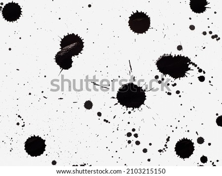 Picture painted using the technique of dripping. Mixing different colors white and black. Horizontal orientetion.