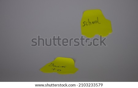 Back to school - the inscription on the sticker