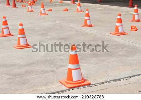 Cone on street