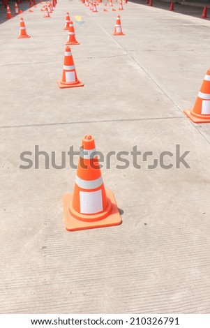 Cone on street
