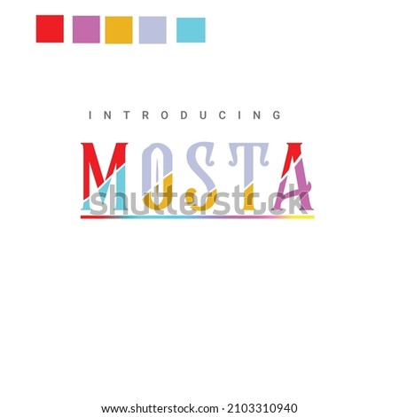 Minimal modern alphabet fonts Typography minimalist urban digital fashion future creative logo font vector illustration Design Mosta