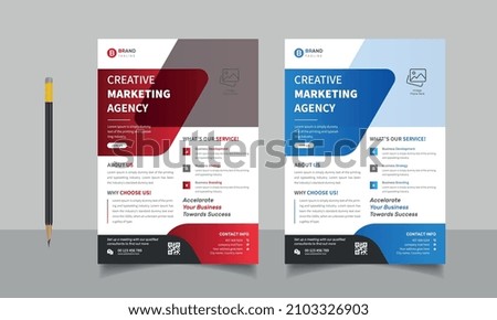 Digital marketing agency creative modern corporate business flyer design templates