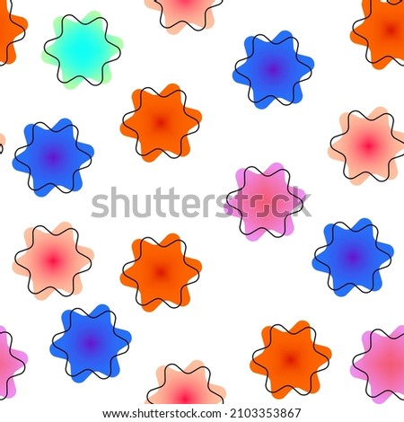 Floral seamless pattern, Abstract colorful pattern.  Vector illustration.