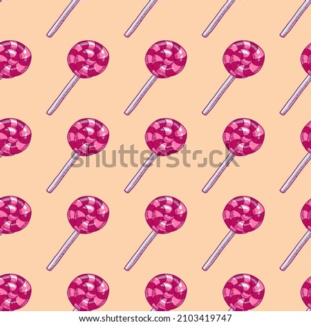 lollipop candy vector illustration seamless pattern