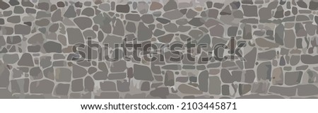 horizon Stones wall vector. Wall stones vector form. Royalty-Free Stock Photo #2103445871