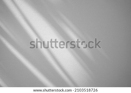 Natural organic shadow from window in room overlay on silver grey abstract texture background. Light and shadow effect. Simple and minimal for your design, or any purposes.