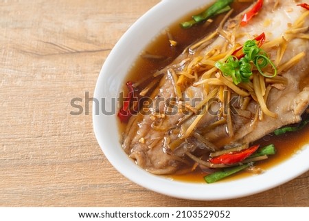 Steamed Fish with Soy Sauce - Asian food style
