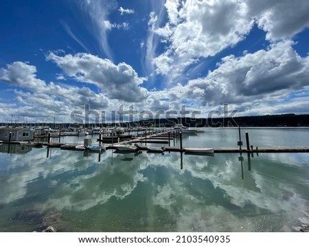 Docks on Bainbridge Island, Washington Royalty-Free Stock Photo #2103540935