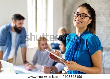 Group of multiethnic business people working at the office. Startup finance teamwork concept Royalty-Free Stock Photo #2103648656