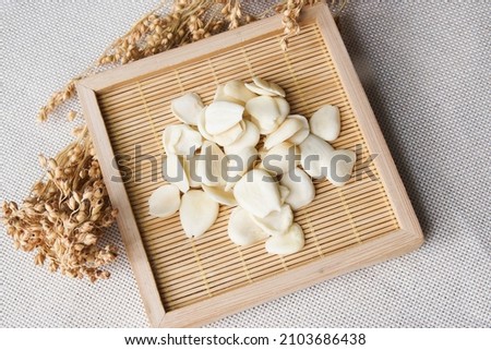 Chinese Food Bitter apricot kernels Royalty-Free Stock Photo #2103686438