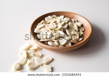Chinese Food Bitter apricot kernels Royalty-Free Stock Photo #2103686441