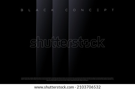 Black premium abstract background with luxury dark lines and darkness geometric shapes. Modern exclusive background for poster, banner, wallpaper and futuristic design concepts. Vector EPS
 Royalty-Free Stock Photo #2103706532
