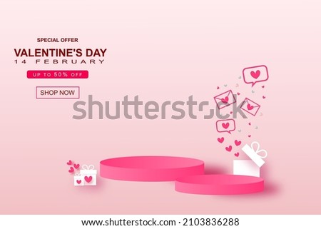 Valentines day sale background with Heart Shaped  Vector illustration.Wallpaper, invitation, posters, brochure, banners.