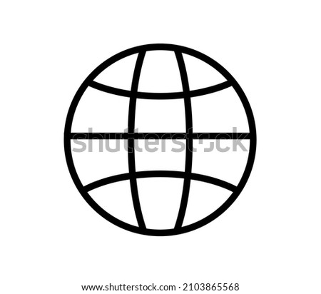 Global network icon or logo isolated sign symbol vector illustration - high quality black style icons.