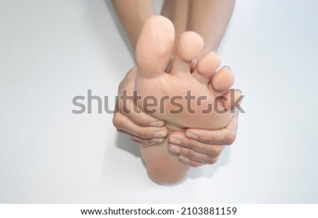 Picture showing foot injury and muscle problem