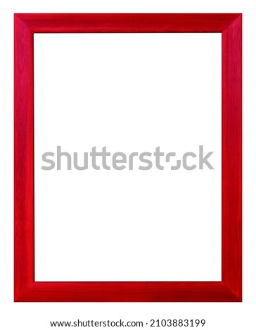 Red frame isolated on the white background vintage style