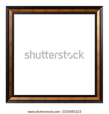 Antique Black and gold frame isolated on the white background vintage style