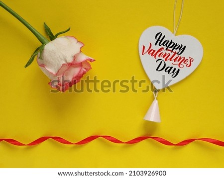 Postcard congratulations on Valentine's Day