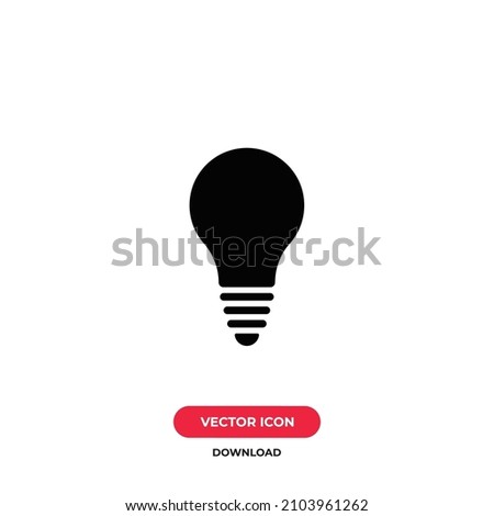 Lightbulb icon vector. Bulb sign