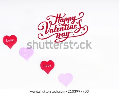  Red hearts on a white background.Postcard, congratulations. Abstract                              