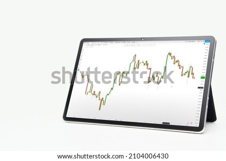 Tablet Index , Exchange Trading Forex Finance Graphic Concept