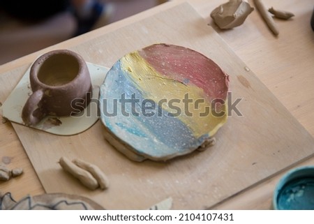 Beautiful pottery made in a professional studio