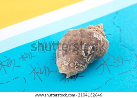 Conch death due to a nuclear leak in the ocean.The Chinese characters in the picture mean "nuclear"