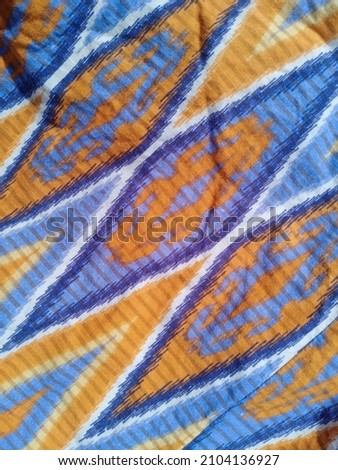 Close up picture of a batik clothes