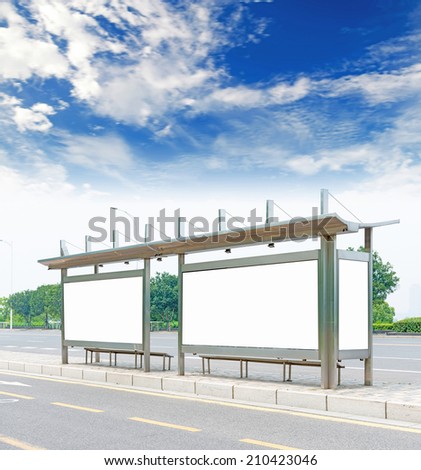 Bus stop billboard on stage