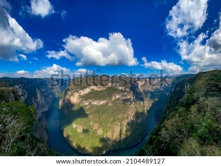 Sumidero canyon in Chipas, Mexico Royalty-Free Stock Photo #2104489127