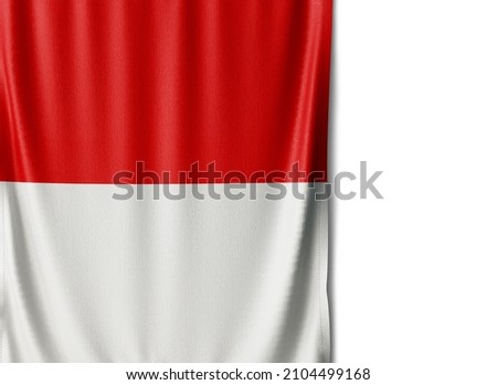 Indonesia flag isolated on white background. Close up of the Indonesia flag. flag symbols of Indonesian.
