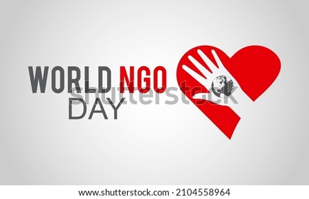 World NGO Day, February 27. Vector template Design for banner, card, poster, background.