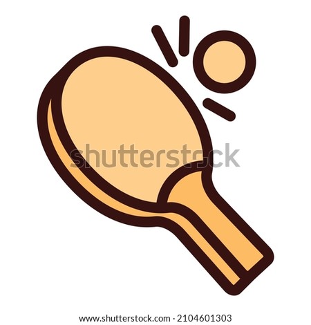 Pingpong racket icon outline vector. Table tennis. Ping pong