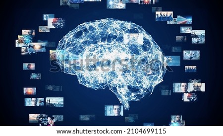 AI (Artificial Intelligence) concept. Image analysis. Digital transformation. Royalty-Free Stock Photo #2104699115