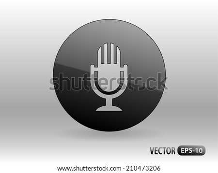 Flat  icon of microphone