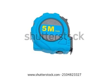 blue Roulette 5m 19mm, meter on white background