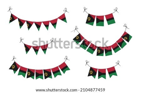 World countries. Festival flags in colors of national flag. Vanuatu