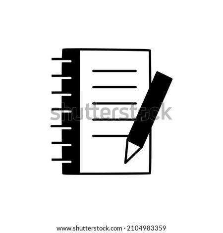 Writing icon in black flat glyph, filled style isolated on white background
