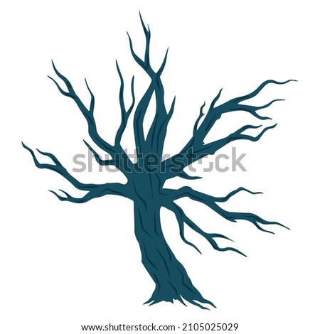  Brown Tree on White Background