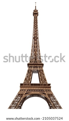 isolated Tour Eiffel on white background Royalty-Free Stock Photo #2105037524