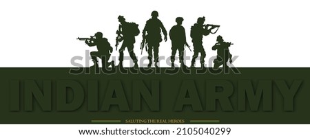 INDIAN ARMY DAY vector illustration. vector Royalty-Free Stock Photo #2105040299