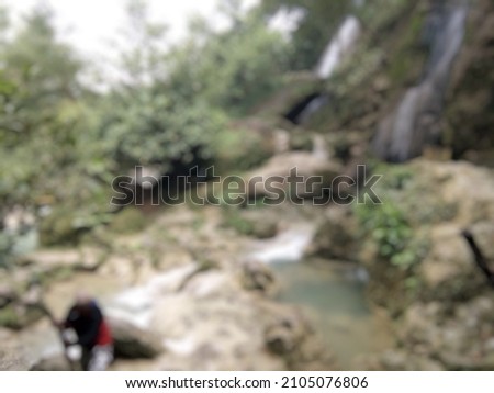 unfocused, blur photography Sri Gethuk waterfall, Yogyakarta, for background