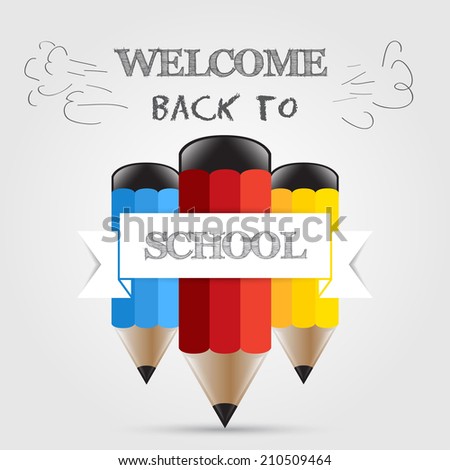 Welcome back to school, vector illustration