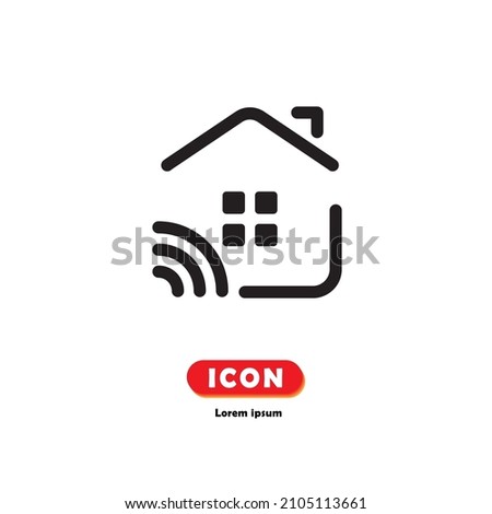 Smart Home icon vector isolated on white background